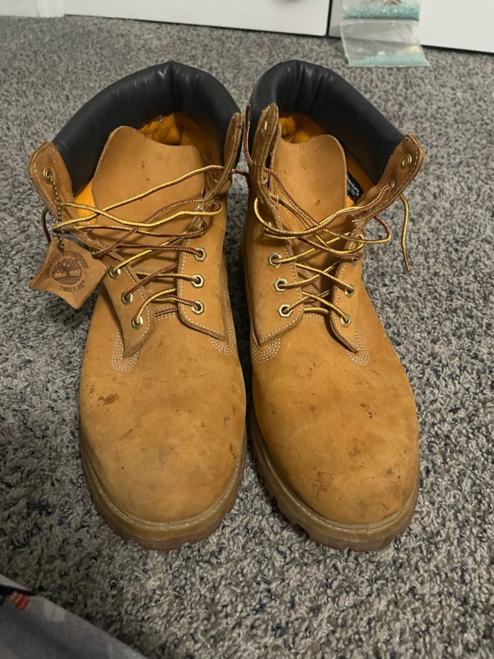 Timberland Men's Wheat/Navy Padded-Collar Work Boots
